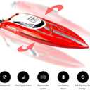 Cheerwing 25" RC Brushless 30 MPH High Speed Boat Large Racing Remote Control Boat for Adults, 24.92" x 6.69" x 4.33" inches
