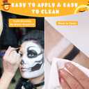 2 x Halloween Black and White Face Paint Kit - 7pcs Large Capacity Facepaint for Adult Clown SFX Zombie Special Effects Makeup With Brushes & Sponges