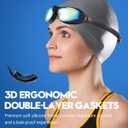 2 x Adult Swim Goggles 2 Pack Anti Fog Swimming Goggles, No Leaking UV Protection Pool Goggles for Men Women Youth