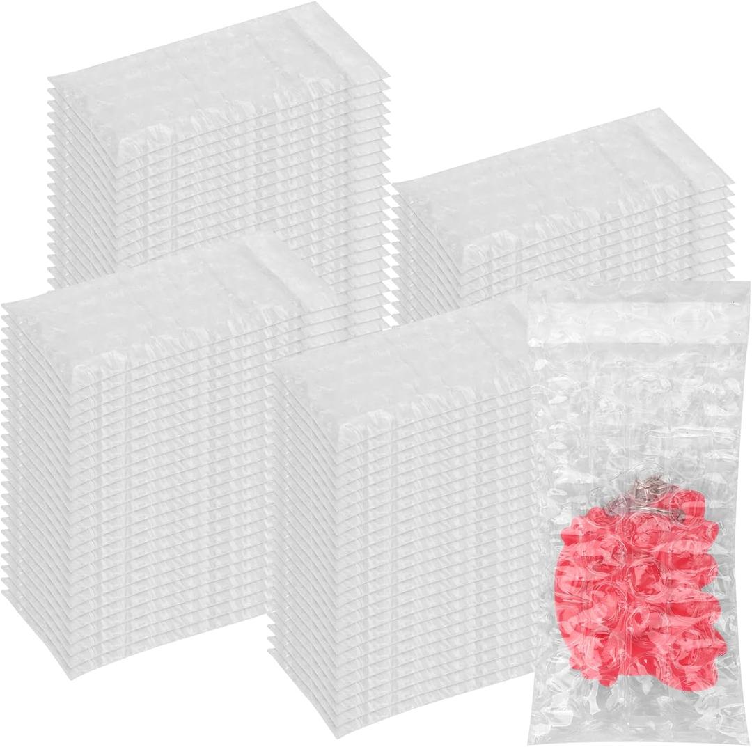 100Pcs Small Bubble Out Bag Pouches 2" x 3.15" Self-Seal Mini Bubble Pouches Cushioning Bags, Double Walled Self-Sealing Protective Wrap Shockproof Foam Bag for Small Business, Shipping, Packing