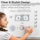 Optomni Clear Fridge Magnets, 36-Pack Transparent Round Magnets for Refrigerator, Office & Classroom  Small Whiteboard Accessories for Dry Erase Boards