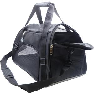 Cat Carrier, Soft-Sided Pet Travel Carrier for Cats, Dogs Puppy Comfort Portable Foldable Pet Bag Airline Approved (Medium-Black)