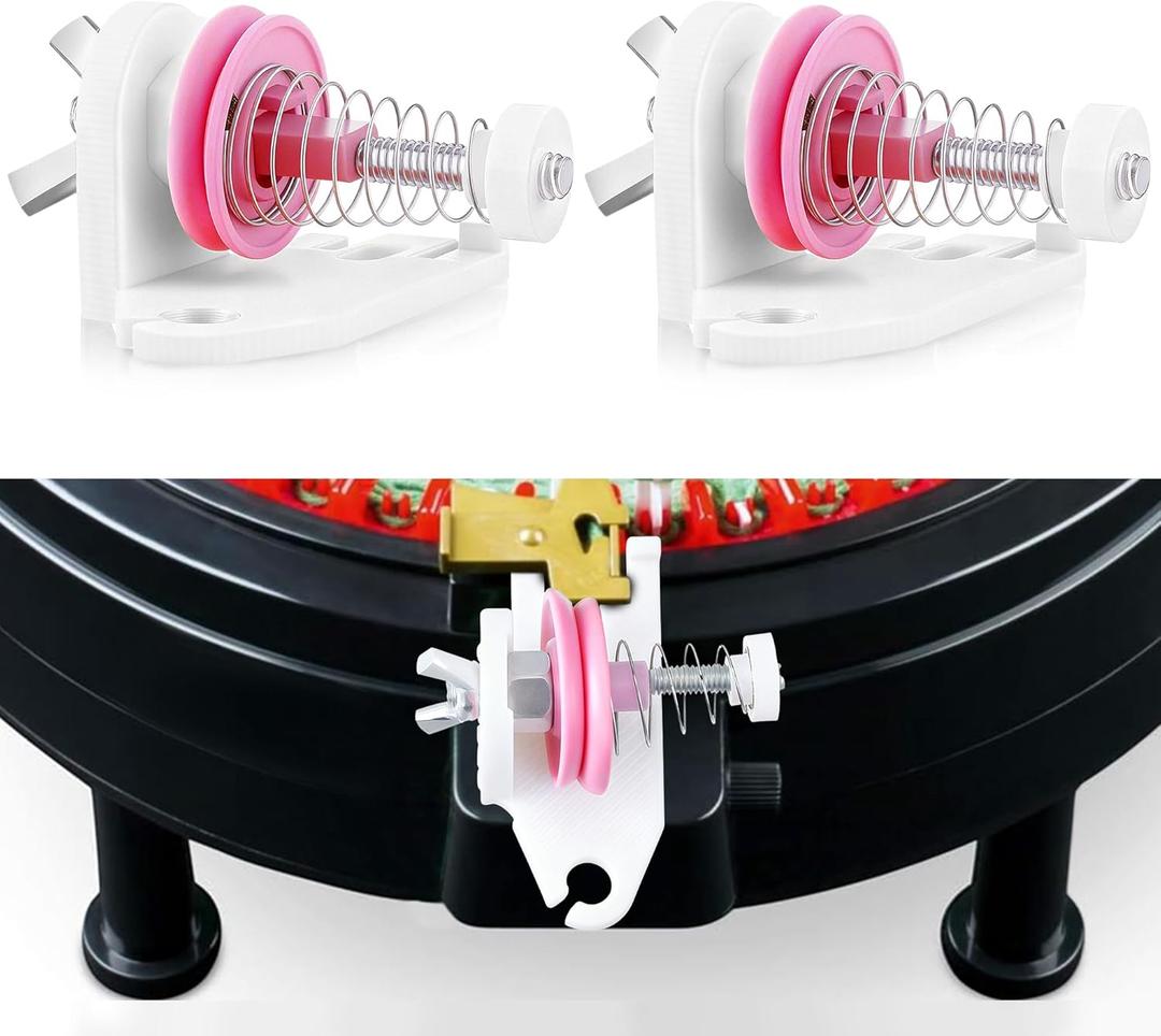 Ceoighe 2 Pack Circular Knitting Machine Tensioner Removable Yarn Tensioner Adapters Compatible with ADDI 48 46 22 Needle (White)