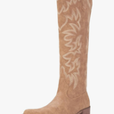 IUV Cowboy Boots For Women Knee High Western Cowgirl Boots Snip Toe Side Zipper Chunky Heel Size 8