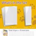 Anti-Cat Scratch Furniture Protector-16-Pack –Single-Sided, Heavy-Duty Self-Adhesive Tape, No-Residue for Couch, Doors & Walls - with 70 Twist Pins (16P+70 Pins)