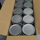 novelinks 4 oz Small Plastic Jars with Lids, 40 Pack Mini Plastic Mason Jars with Lids 4oz, Craft Storage Containers & Canning Jars & Small Spice Jars for Kitchen Organization (40 Pack, Silver)