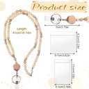Teacher Lanyard with ID Holder Beaded Lanyards Cute Retractable for ID Badges Keys Ship Cards Women