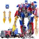 Transforming Toys Figures, Deformation Car Robot Toy with Extra Interchangeable Head & Weapons - Action Figure for Kids 7 +, Birthday Toy