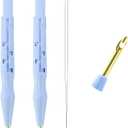 2 Pack Adjustable Embroidery Punch Needle Pen Tool, Felting Threader Needle for Embroidery Rug DIY Handmade Art Crafts Stitching Applique Embellishment