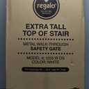 Regalo 2-in-1 Extra Tall Easy Swing Stairway and Hallway Walk Through Baby Gate, White, 24" - 40.5" Wide