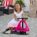Wiggle Car Ride On Toy - No Batteries, Gears or Pedals - Twist, Swivel, Go - Outdoor Ride Ons for Kids 3 Years and Up by Lil' Rider (Hot Pink and Black), Large
