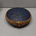 HOPWELL Steel Tongue Drum - 14 Inch 15 Note Tongue Drum - Hand Pan Drum with Music Book, Handpan Drums Mallets and Carry Bag, D Major (Navy Blue)