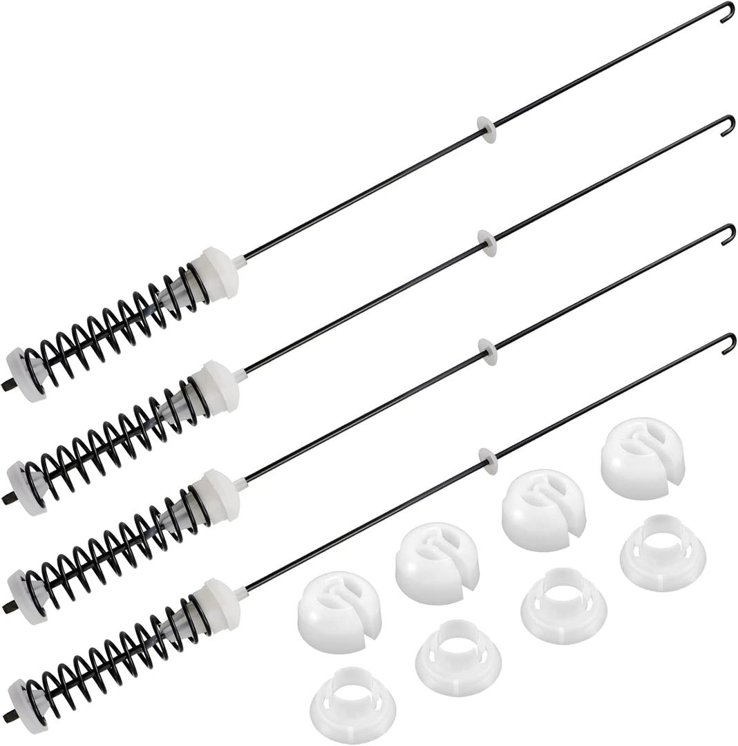Updated W10780045 Washer Suspension Rods Kit (4 Pack) by Techecook - Replacement for Whirlpool Kenmore Maytag Amana suspension rod W10537442 W10780053 WTW4616FW0 NTW4516FW0 NTW4516FW1 WTW4800BQ1