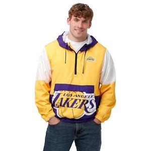 FOCO Men's Standard NBA Logo Warm-Up Windbreaker Jacket, Team Color, Size XL
