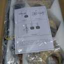 Farmhouse Bathroom Light Fixture, 3-Light Boho Vanity Light, Bamboo Bathroom Light Fixture Over Mirror Rustic Vanity Lighting with Handmade Bamboo Shades, Suit for Restroom, Bedroom, Hallway (Black)