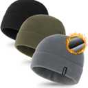 Zylioo 2XL/XL/L/M/S Fleece Skull Cap,Thermal Ski Hats,Cycling Helmet Liner,Winter Athletic Beanie Hat for Men Women