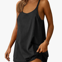 ANRABESS Women Athletic Dress Summer Tennis Workout Active Sports Mini Romper Dress Built in Shorts Travel Vacation Clothes, Large