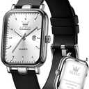 OLEVS Watch for Women Silicone Band Waterproof Luminous Wristwatch Minimalist Fashion
