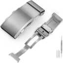 TACTICAL FROG Watch Clasps Stainless Steel Watchband Milled Clasp Folding Deployment Clasp Replacement for Watch Strap 16 mm 18 mm 20 mm 22 mm