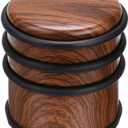 Sumnacon Heavy Duty Floor Door Stopper No Drill, Durability Stainless Steel Door Stops With Anti-skid Rubber- Contemporary Decorative Safety Door Wedge for Home Office Commercial Industrial, Wood Grain (3X3.1Inch)