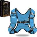 ZUETK Weighted Vest, 8lb Weight Vest with Reflective Stripe, Weighted Vest for Men Women Workout Equipment for Strength Training, Running, Jogging, Fitness, Weight Loss (Blue with Bag, No Mesh Pocket)