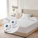 Wapaneus Heated Mattress Pad Queen Size 10 Heat Settings & Dual Control with 1-12 Hours Timer Auto Off,Deep Pocket Fits up to 18",Microfiber Bed Warmer,ETL Listed Machine Washable,60"x80"