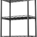 HOMEFORT 5-Tier Wire Shelving 5 Shelves Unit Metal Storage Rack Durable Organizer Perfect for Pantry Closet Kitchen Laundry Organization in Black,21Wx14Dx61H