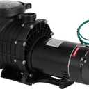 Hitgrand 2HP Self Primming Pool Pump, Inground Above Ground Swimming Pool Pump Upgraded 110V/220V Dual Voltage, 1500W 60HZ Single Speed Pumps with Strainer Basket Silent Operation