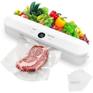 3 x FIRE HIVE Vacuum Sealer Machine for Food, Dry & Moist Mode, 60KPa Strong Suction, 22s Fast Sealing, Compact Automatic Sealing Machine, 11" Wide Seal Strip, Includes 10 Sealer Bags