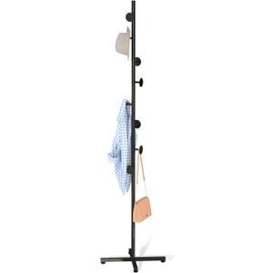 Coat Rack Freestanding, Black Coat Tree With 8 Hooks Metal Coat Stand for Entryway,Hallway, Bedroom, Office for Coats, Hanging Clothes, Jacket, Hats, Bags