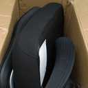 Ergonomic Office Chair, Mesh Desk Chair with Headrest, Lumbar Support, Thick Seat Cushion, Flip-up Arms, High Back Computer Task Chairs for Home Office, Black/Silver