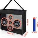 Pokiiulk 600PCS Refill Bullets Fit for Nerf Guns N-Strike Elite Series Blasters Toy Guns Darts with Portable Shooting Practice Target Toy Storage Mesh Bag