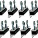 QCAA Sliding Window Security Lock with Vinyl Lining, Child Proof Lock, Aluminum, Silver, 8 Pack, Made in Taiwan