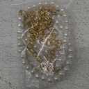 2Pcs Gold Pearl Purse Chain Extender, Elegant Metal Handbag Strap Replacement, Short Handle DIY Accessories for Shoulder Crossbody Bags - Light Gold