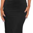 LILLUSORY Womens Summer Casual Slip Dresses Spaghetti Strap Double Lined Bodycon Maxi Dress (Large, Black)