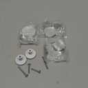 goldenwarm 5 Pack White Cabinet Knobs for Dresser Drawers Round Knob for Kitchen Hardware Handles for Bathroom Pulls,Zinc Alloy,5, White