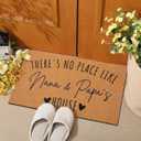 Tinideya Nana Papa Welcome Doormat for Mothers Day Grandma Grandparents Gifts, Gigi Mimi's Gifts from Grandkids Granddaughter for Modern Farmhouse Mat Decor(Nana Papa,29 x 17 Inch)