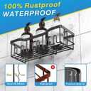 EUDELE Adhesive Shower Caddy, 5 Pack Rustproof Stainless Steel Bath Organizers With Large Capacity, No Drilling Shelves for Bathroom Storage & Home Decor
