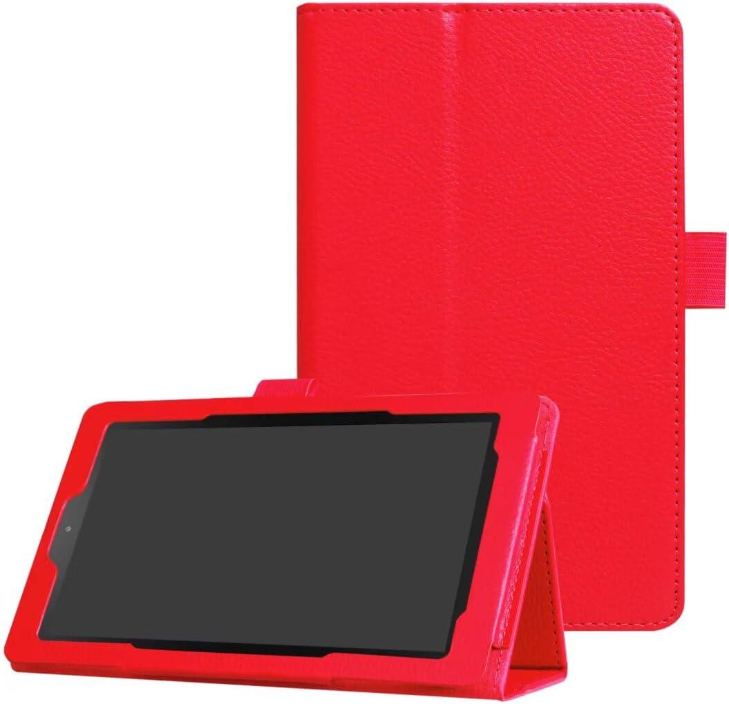 Tablet Cover for Amazon Kindle Fire HD7 7th 9th Generation SR043KL M8S26G(2017 2019 Release),Ultra Slim Folio Stand Leather Case for Amazon Kindle Fire 7 Gen 7th 9th 7" (Li-Red)