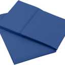 Amazon Basics 400 Thread Count 100% Cotton Pillow Cases, Sateen Weave, King Size, 40" x 20", Navy, Set of 2, Pillows Not Included