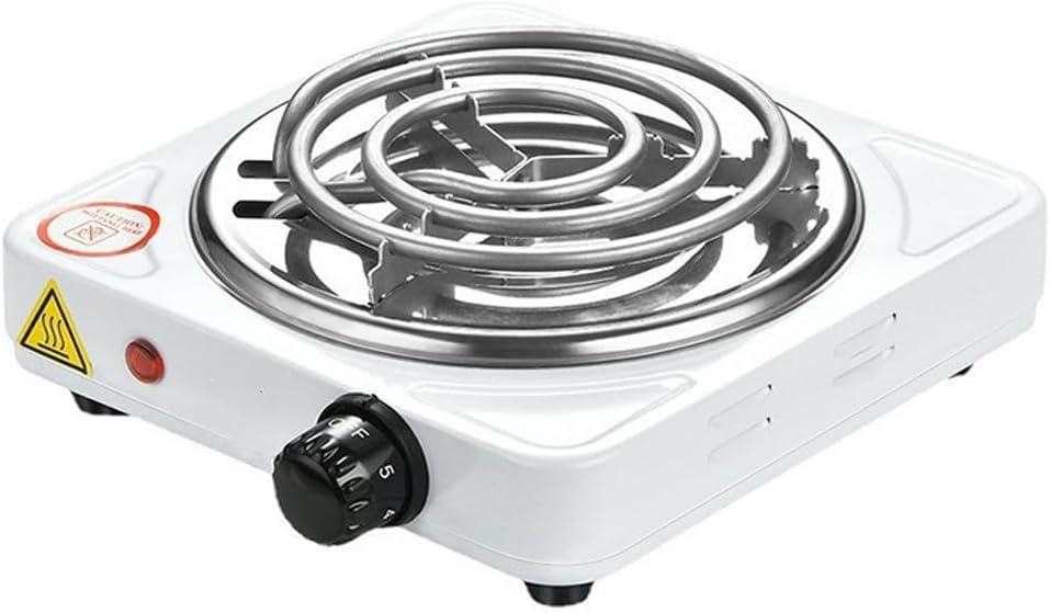 Compact and Portable Countertop Burner- Countertop Single Coiled Burner 1000 Watts Electric Hot Plate Temperature Controls White