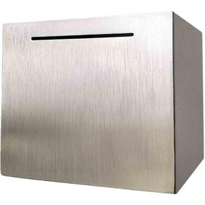 Piggy Bank for Adults Must Break to Open Stainless Steel Money Box Metal Saving Bank Unbreakable Savings Box Money Bank Cash Coin Jar 4.72 inch (Silver)