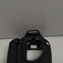 Soft Silicone Camera Case Cover for Canon Rebel T6/1300D, T7/1500D DSLR - Black with Button Marking