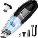 Handheld Vacuum Cordless | Car Vacuum Portable Cordless 650mL Washable Dustbin | 25-Min Runtime Rechargeable Hand Held Vacuum 8000Pa Powerful Suction (Black)