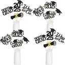 24Pcs Black 2026 Graduation Table Centerpieces Sticks, 2026 Graduation Party Centerpieces for Tables 2026 Black 2026 Graduation Table Centerpieces Decorations