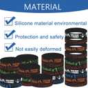 48PCS Football Party Rubber Bracelets, Football Sport Themed Birthday Party Supplies Decorations Prize Goodie Bag Favors Football Silicone Wristbands