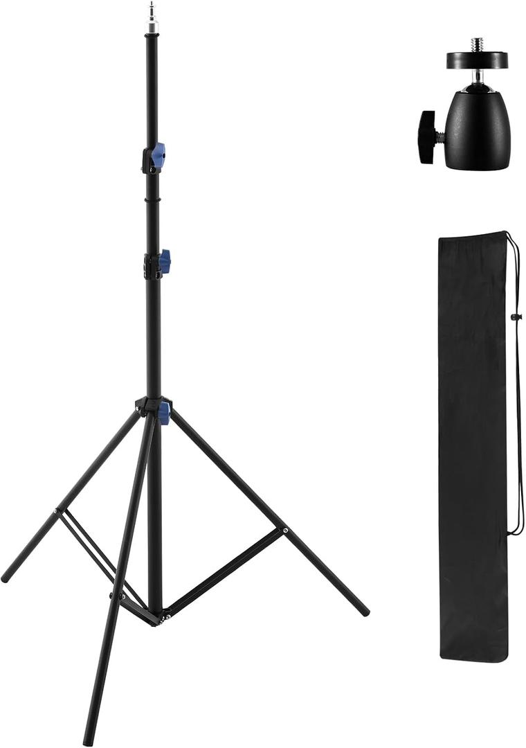 Light Stand Photography, 6.7ft/205cm Adjustable Aluminum Alloy Tripod Stand