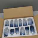 RUCKAE 12 Pack Glass Bud Vases Mini Flower Vase Small Vintage Vases for Centerpiece Table Wedding Decorations Home Decor Party (Gradient Blue)