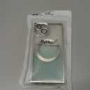 Hython for iPhone 15 Case Clear Magnetic Glitter Phone Cases [Compatible with MagSafe] Full Camera Lens Protector Gradient Sparkle Luxury Plating Shockproof Protective Cover Women, Straight/Silver