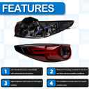 LED Driver Left Side Tail Light Assembly Outer Compatible With 2017-2020 Mazda CX-5 CX5 Replace KB8B-51-160E